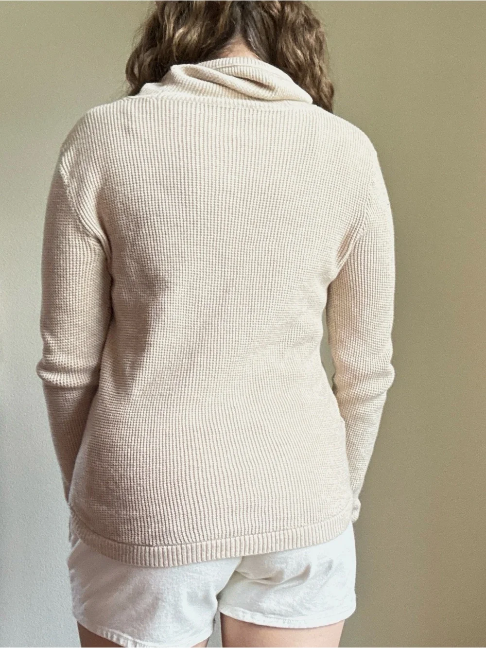 Lauren Ralph Lauren Cream Ribbed cowl neck  Sweater